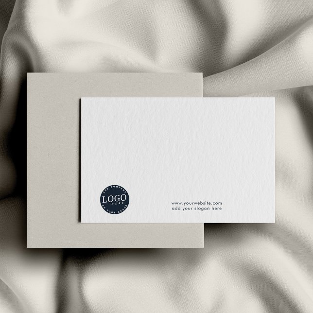 Add Business Logo and Company Website Employees Card (Business Logo Company Notecard)