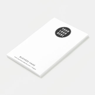 Add Business Logo and Company Website Promotional Post-it Notes