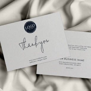 Add Business Logo and Corporate Website Clients Thank You Card