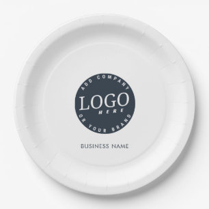 Add Business Logo and Name Company Employee Custom Paper Plate