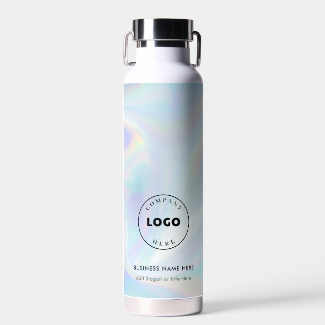 Add Business Logo and Name Modern Employees Water Bottle (Front)