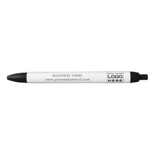 Add Business Logo and Website Custom Black Ink Pen