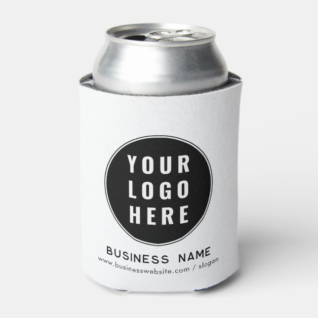 Add Business Logo and Website Custom Marketing Can Cooler (Can Front)