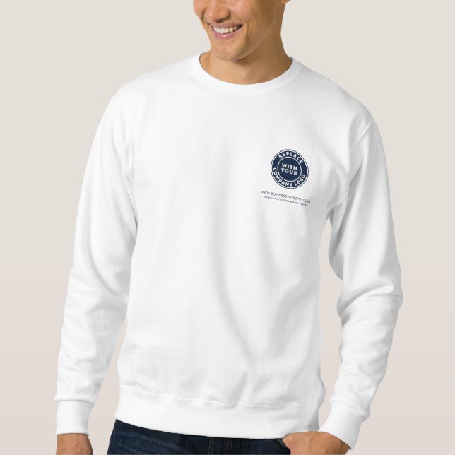 Add Business Logo and Website Custom Sweatshirt (Front)