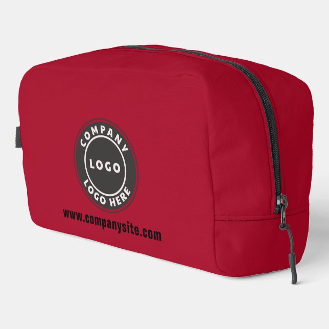 Add Business Logo and Website Employees Custom Dopp Kit (Right Corner)