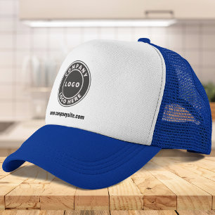 Add Business Logo and Website Employees Custom Trucker Hat