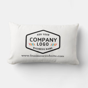 Add Business Logo and Website Modern Guesthouse Lumbar Cushion