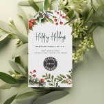Add Business Logo Christmas Holidays Script Gift Tags<br><div class="desc">Personalised Logo Business Christmas Holidays Gift Tags that you can easily customise by clicking the "Personalise" button</div>