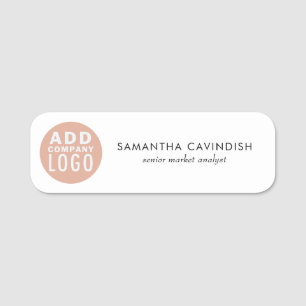 Add Business Logo Company Employee Name Custom Name Tag