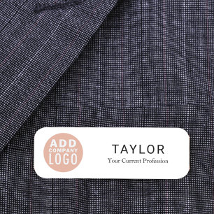 Add Business Logo Company Employee Name Tag