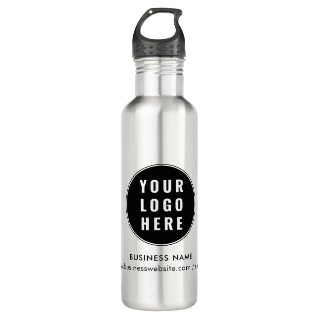 Add Business Logo Company Website Promotional 710 Ml Water Bottle (Front)