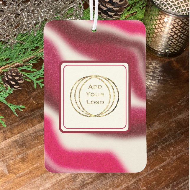 Add Business Logo Cool Christmas Promotional Gift Car Air Freshener (Add your business logo and custom text creating a unique festive Christmas company promotional gift.)