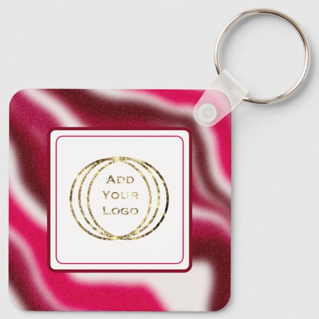 Add Business Logo Cool Christmas Promotional Gift Key Ring (Back)