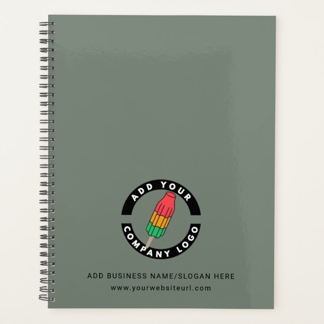 Add Business Logo Corporate Staff Elegant Planner (Front)