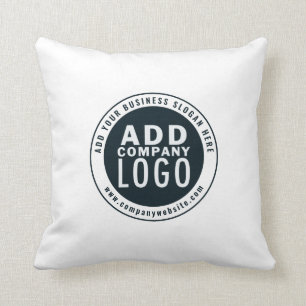 Add Business Logo Custom Business Website Address Cushion