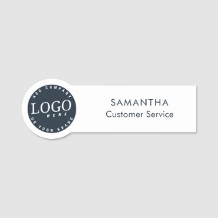 Add Business Logo Custom Employee  Name Tag