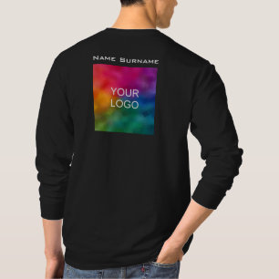 Add Business Logo Double Sided Men's Long Sleeve T-Shirt