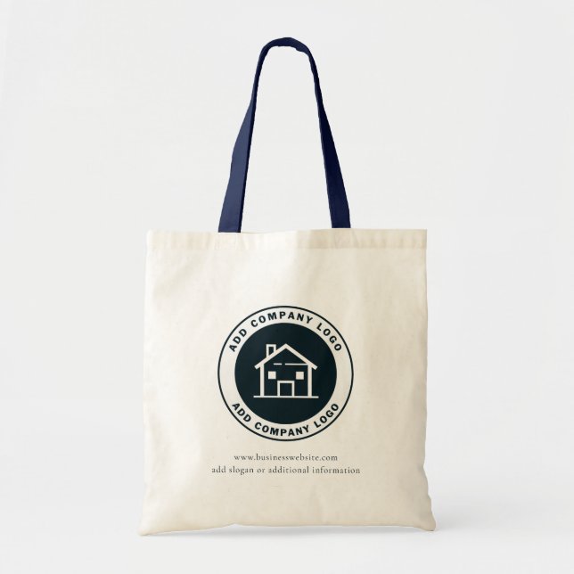 Add Business Logo Employees Custom Tote Bag (Front)
