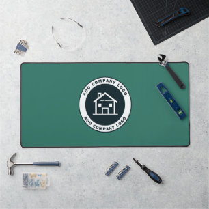 Add Business Logo Modern Company Brand Desk Mat