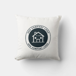 Add Business Logo Modern Company Reception Cushion