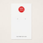 Add Business Logo Modern Earring Display Card