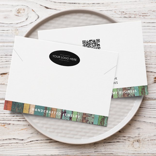 Add Business Logo QR Code Jewellery Display Card (Add Business Logo QR Code Jewelry Display Card)