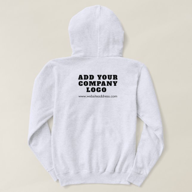 Add Business Logo Trade Show Employees Matching Hoodie (Design Back)