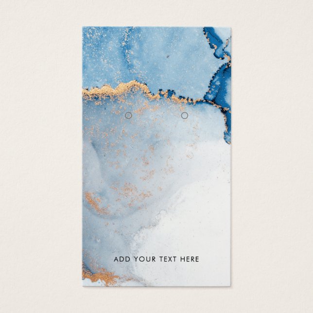 Add Business Name QR Code Earrings Display Card (Front)