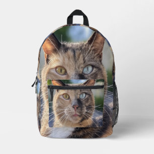Add Cat Photo Customise Printed Backpack