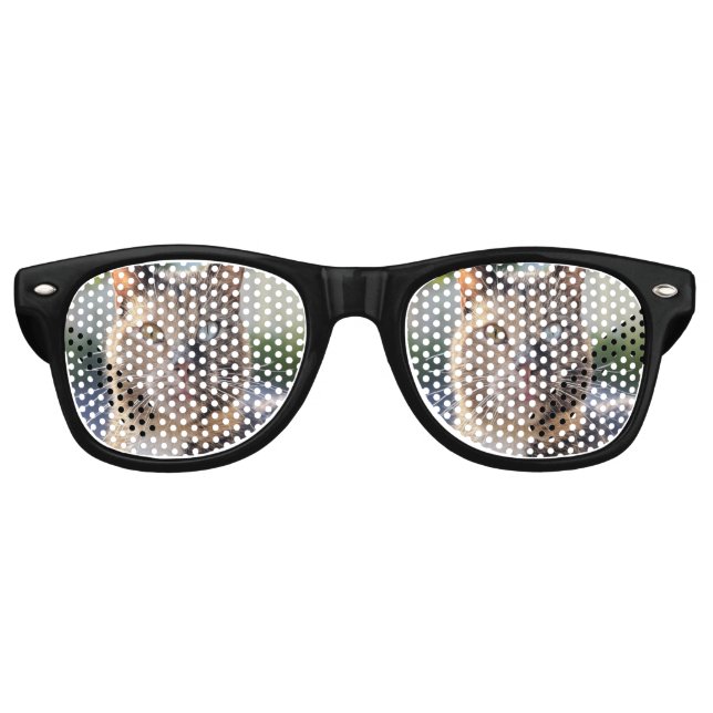 Add Cat Photo Customise Retro Sunglasses (Front)