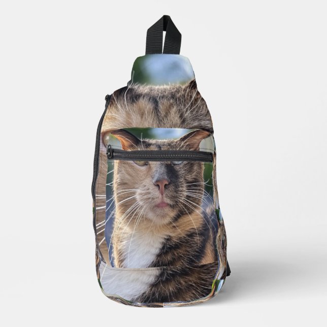 Add Cat Photo Customise Sling Bag (Front)