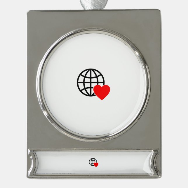 Add Charm to Your Christmas Tree Silver Plated Banner Ornament (Front)