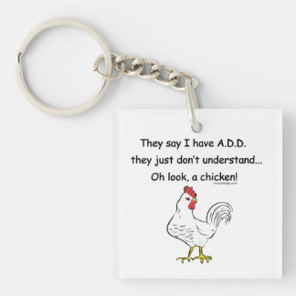 ADD Chicken Humour Key Ring