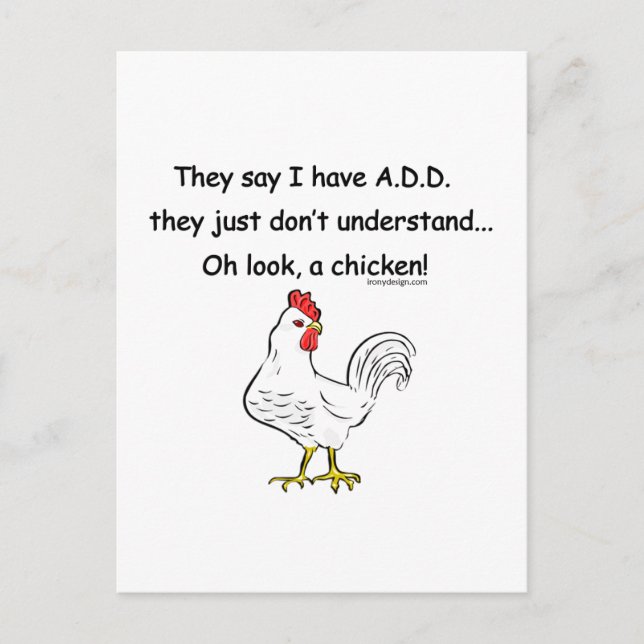 ADD Chicken Humour Postcard (Front)