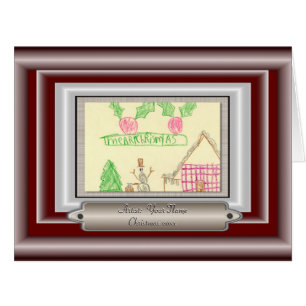 Add Child's Drawing with Custom Colour Frame