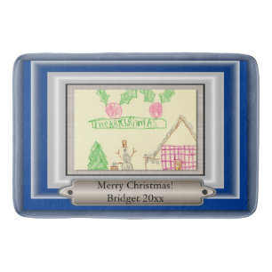 Add Child's Drawing with Custom Colour Frame Bath Mat