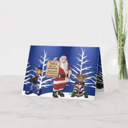 Add Child's Name "Santa's Nice List" Holiday Card