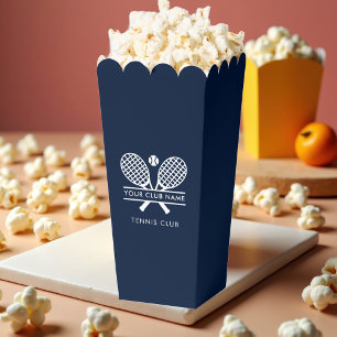 Add Club Name Lawn Tennis Team Navy Blue Custom Favour Box