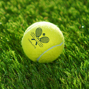 Add Club Name Tennis Team Green Personalised Balls