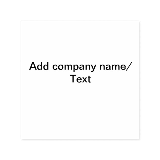 Add company business name text details minimal self-inking stamp (Design)