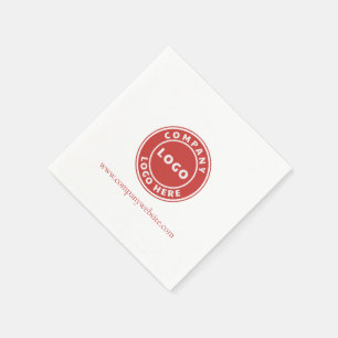 Add Company Logo and Business Website Employees Napkin