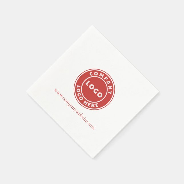Add Company Logo and Business Website Employees Napkin (Corner)