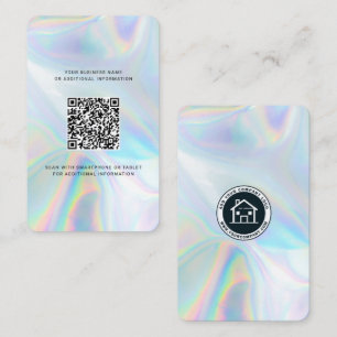 Add Company Logo and QR Code DIY Holographic Business Card