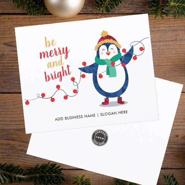 Add Company Logo Employee Christmas Holiday Card (Add Company Logo Employee Christmas Holiday Card)