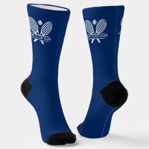 Add Country Club Name Tennis Team Blue Socks