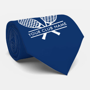 Add Country Club Name Tennis Team Blue Tie
