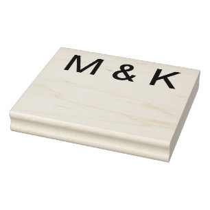 Add couple name letter monogram initial letter rubber stamp