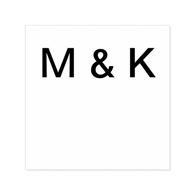Add couple name letter monogram initial letter  self-inking stamp (Design)