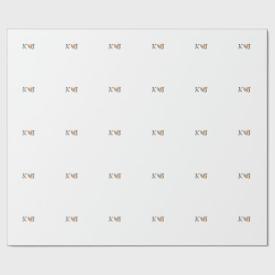 Add couple name letter wedding gold heart glitter wrapping paper