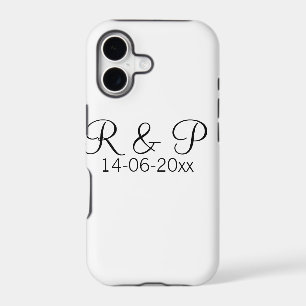 Add couple name monogram add date year wedding rom